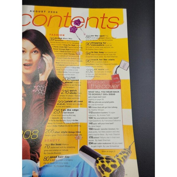 JENNIFER ANISTON - SEVENTEEN Magazine August 2000 - Excellent Condition - Picture 3 of 10